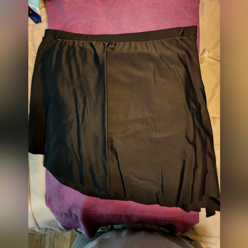 Asymmetrical swim skort